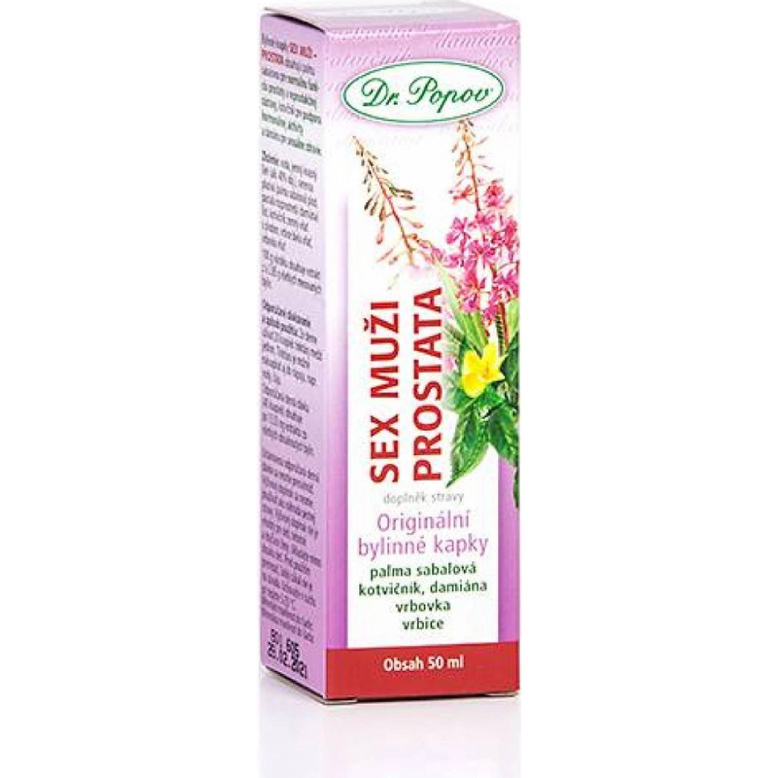 Dr.Popov Bylinné kapky Sex Muži Prostata 50 ml